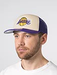 Бейсболка MITCHELL NESS арт. HT12897-LALCREA Los Angeles Lakers NBA (кремовый / фиолетовый)